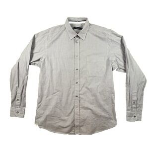 Ermenegildo Zegna Men's XL Dress Shirt Blue/Gray Striped LS SEE DESCRIPTION